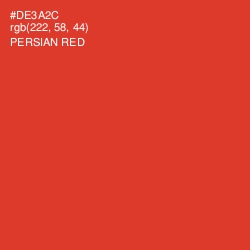 #DE3A2C - Persian Red Color Image